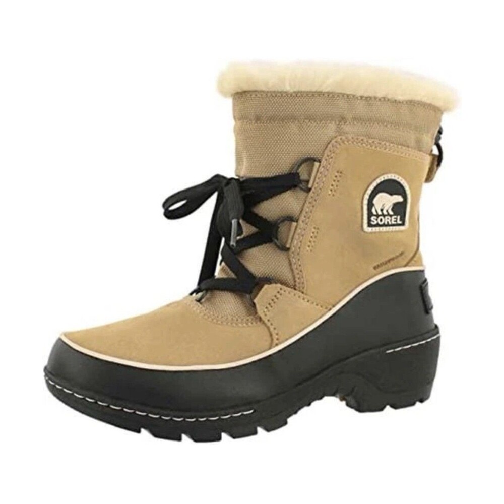 Sorel Tivoli Inner Fleece Lace Up Snow Boots 24Cm Beige Size 8